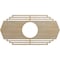 Ekena Millwork Chrysler Wood Fretwork Pierced Ceiling Medallion, Birch, 28"W x 14"H x 7 3/8"ID x 1/4"T CMWP28X14X0250CSBI - alternate 1